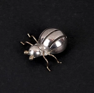 Vintage Sterling 925 Käfer Anstecknadel Brosche 2-farbig Gold & Silber signiert Mexico TC-254 - Bild 1 von 12