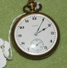 #5419,Vintage Gold Filled Pocket Watch,Elgin,16s,1917