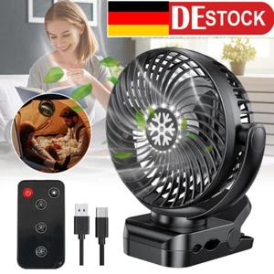 720° Mini USB Ventilator mit Akku 12000mAh Tischventilator Lüfter Leise DHL - Bild 1 von 19
