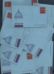 VATICANO 1972 LOTTO DI 10 AEROGRAMMI "PROVVISORIO SOVRASTAMPATO" NUOVI INTEGRI - Foto 1 di 1
