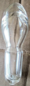 TAPÓN DE BOTELLA DE PERFUME HUECO CRISTAL PLOMO TRANSPARENTE VINTAGE, 4 1/16" X 1 3/8" USADO - Imagen 1 de 2