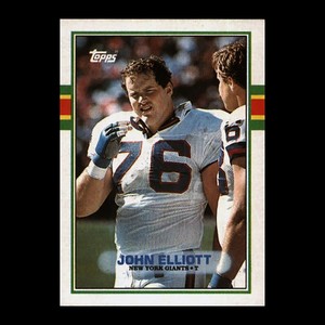 1989 Topps Football #179 - John Elliott RC New York Giants NM-MT