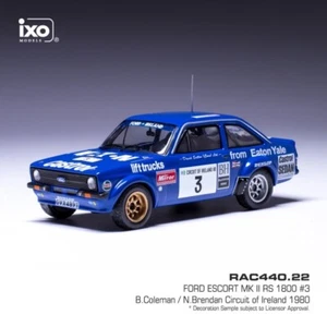 1980 Ford Escort MK II RS 1800 Tour d'Irlande 1/43 by IXO RAC440 - Picture 1 of 2