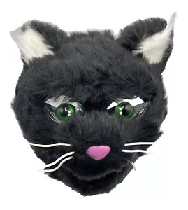 Halloween Black Cat Green Eyes Mask RARE!! - Picture 1 of 6