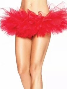 Leg Avenue Organza Mini Tutu Red Size One Size Dance Ballerina Costume Hallo - Picture 1 of 8