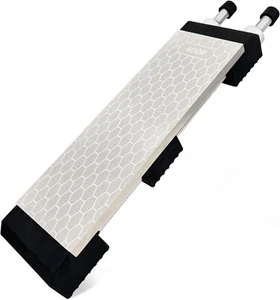 Diamond Sharpening Stone Set Double-Sided 8 in 400/1000 Grit W/Non-Slip Holder - Picture 1 of 8