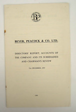 Original Vintage Beyer Peacock & Co Ltd Directors Report & Accounts 1959