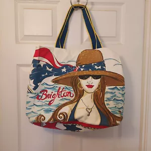 Borsa Brighton Chic Ahoy in tela di cotone tema nautico colorata - Foto 1 di 10