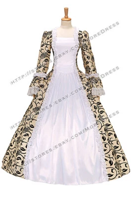 Mujeres Vestido de Baile Gótico Espalda Tirantes Formal Noche Cuello en U Estampado de Flores Foto 1 de 4