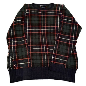 Vintage Polo Ralph Lauren Pullover Strick Rundhals kariert 90er Preppy L Y2K Large - Bild 1 von 10