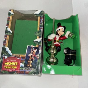 Vintage 1994 - Mr. Christmas Mickey Mouse beleuchtete animierte Baumspitze 14" funktioniert - Bild 1 von 6