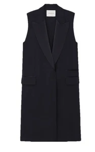 Lafayette 148 New York $2498 Satin Lapel Black Tuxedo Waistcoat Size XL - Picture 1 of 7