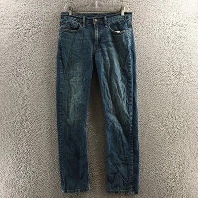 Levis 514 Straight Fit Jeans Mens 31x32 Blue Denim Cotton Blend Low Rise Zip Fly - Image 1 of 4