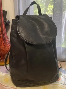 Vintage Longchamp Paris Rucksack selten schwarz Leder Rucksack Tasche Frankreich - Bild 1 von 18