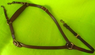 TUCKER High QUALITY Montreal Breast Collar Strap~HORSE Size~BROWN~Double Stitch - Image 1 of 4