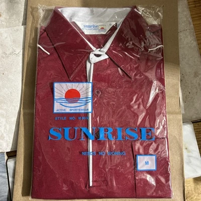 Nuevo polo vintage Sunrise Active ropa deportiva para hombre talla M rojo manga corta Foto 1 de 4