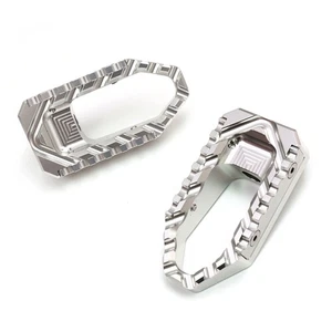 TRC Rider Front Silver Wide Foot Pegs For Ducati Monster 1000 /ie All Year - Picture 1 of 10
