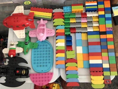 Mixed Lot 100+ Lego Duplo Bricks nice variety Box Of 6.5 LB Souplike See Photo - Image 1 of 4