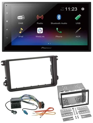 Pioneer USB Bluetooth DAB 2DIN MP3 Autoradio für VW Passat 05-14 Polo 09-14 Scir - Bild 1 von 4