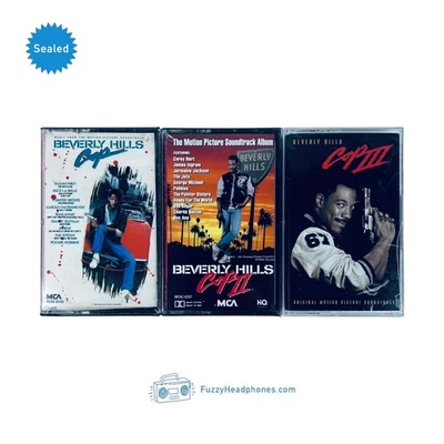 Beverly Hills Cop I, II & III Soundtrack Cassette Tapes - US 1st Press SEALED - Image 1 of 4