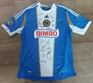 Philadelphia Union Team-signiertes Adidas Trikot Gr. XL Bimbo Sponsor einige Flecken - Bild 1 von 4