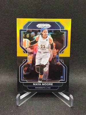 2022 Panini Prizm WNBA #100 Maya Moore Black Gold Prizm /5 Minnesota Lynx  - Image 1 of 2