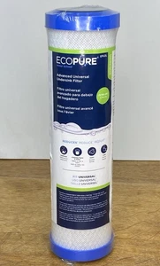 EcoPure EPU2L Advanced Universal Undersink Water Filter Cartridge  6 Month New - Picture 1 of 12