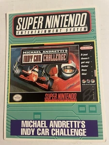 SNES Michael Andretti’s IndyCar challenge VIDPRO Card Toys R Us Display Card - Picture 1 of 2