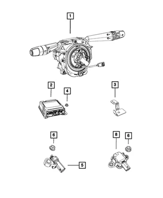 Genuine Mopar Steering Column Control Module Clock Spring 6UW42LXHAD - Image 1 of 4