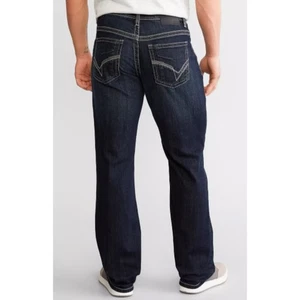 Pantalones de mezclilla BKE Tyler para hombre 40x34 pierna recta elásticos azul lavado oscuro - Imagen 1 de 11