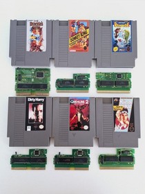 Lot Of 6 Nintendo NES Games W/ Replacement Labels; Castlevania III, Donkey Kong