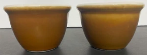 Vintage Fraunfelter China Made in OHIO braun Ramekin/Pudding Tassen 2er Set - Bild 1 von 7