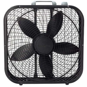 22" Cool Colors Weather Resistant Box Fan, with 3-Speeds, Black, B20301, New - Picture 1 of 12