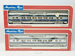 (2) American Flyer S Gauge 48915 Eagle View Vista Dome Cars New in OB's - Picture 1 of 7