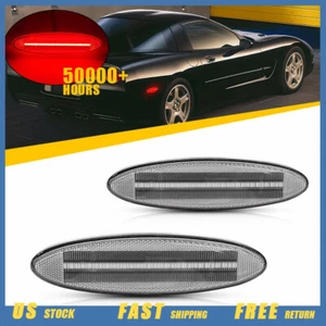 Clear Lens Full LED Strip Rear Side Marker Light Kit For 99-04 Chevy C5 Corvette - Picture 1 of 12