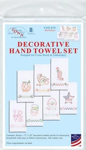 Toallas de mano decorativas estampadas Jack Dempsey 17""x28"" 7/paquete-vacaciones (Paquete de 1) - Imagen 1 de 1