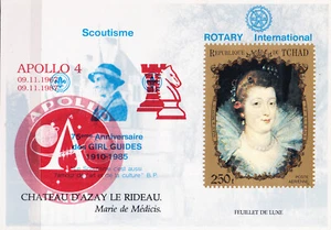 W CHAD 0233J (1) DL10R APOLLO 4 CHESS RED OVPT ON SCOUT ROTARY ROYALTY PAINTING - Picture 1 of 1