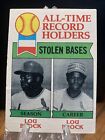 1979 Topps Lou Brock #415 All Time Record Holders Stolen Bases (B2)
