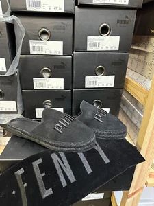 Restposten 14x Fenty Espandrillos Rihanna Suede Sandale slip on slipper schwarz - Bild 1 von 3
