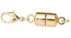 Clasp Converter, 10 Large Gold Plated Brass Magna Clasp 28x7mm Magnetic NS - Picture 1 of 3