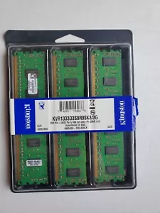 Kingston 3 GB PC3-10600 1333 MHz DDR3 SDRAM 240-Pin 1.5V Desktop DIMM Memory - Picture 1 of 8
