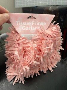 Classic Pink Tissue Fringe Garland 25FT Party Decoration New!!!