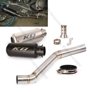 For CF-Moto 650NK 400NK 650MT Slip-on Mid Exhaust Set Pipe 51mm Mufflers Escape - Bild 1 von 12