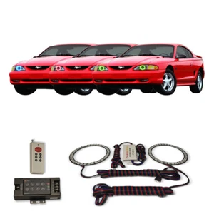 Kit de halo de faros RF multicolor RGB para Ford Mustang 94-98 - Imagen 1 de 6