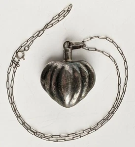 Vintage Sterling Silver Perfume Bottle Necklace 20.4g 18" + 2" Taxco TV-59 - Picture 1 of 12