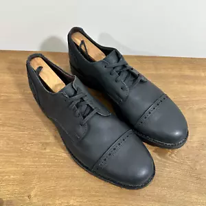 Allen Edmonds Shoes 7.5 D Port Washington Fifth Avenue Cap Brogue Oxford Black - Picture 1 of 10