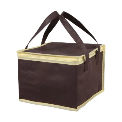Изолированный мешок для доставки еды охладитель мешок для доставки пиццы (кофе 260x260x200 мм) - Изображение 1 из 4