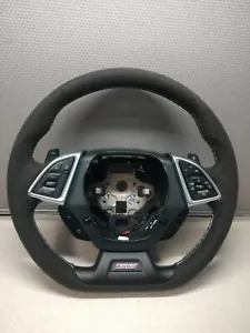 2016-2021 Camaro SS Heated Automatic Suede Steering Wheel Gray Stitching & FCA - Picture 1 of 1