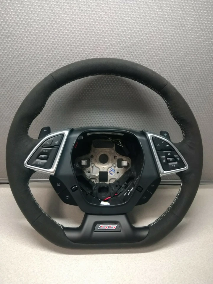 Camaro SS 2016-2021 volante de gamuza automático térmico costuras grises y FCA Foto 1 de 1