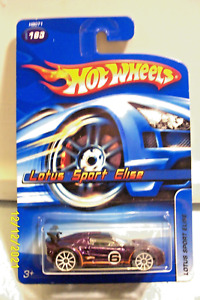 2005 Hot Wheels Lotus Sport Elise #163 Purple WHITE SPOKE WHEELS NIP
